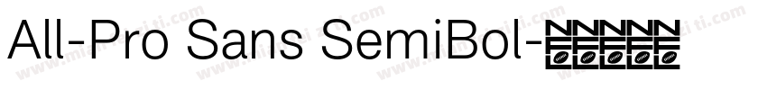 All-Pro Sans SemiBol字体转换